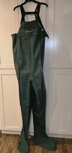Cabelas Waterproof Stocking Footed Chest Fishing Bib Wader Green Men's Size XL - Picture 1 of 8