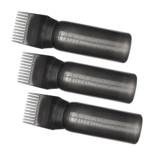 3 Pcs Hair Dye Root Comb Applicator Bottle 160 Ml Plastic For Hair Coloring - Picture 1 of 12