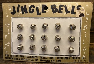 Vintage Jingle Bells Christmas Decor Package Topper Costumes Shoes Crafts 15  - Picture 1 of 2