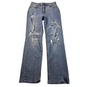 Eunina Codi Dad Jeans in Primrose Distressed EUC sz 5 high rise recycled cotton - Picture 1 of 11