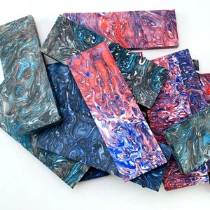 1 pz. Bilancia manico coltello resina colorata 120x40x8mm fai da te compositi motivi vuoti - Foto 1 di 22