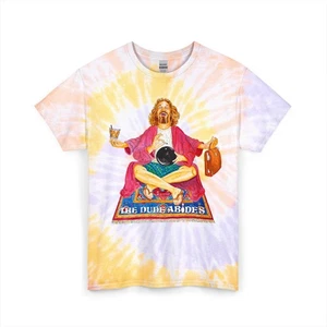 Big Lebowski Zen Dude Unisex Batik Baumwolle T-Shirt - The Dude Abides Festival Shirt - Bild 1 von 11