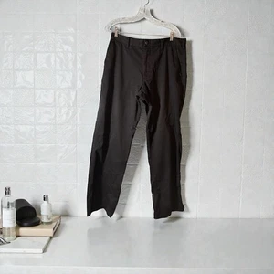 VOLCOM schwarze Herrenhose vorne flach Baumwollmischung Größe 34 x 31 - Bild 1 von 10