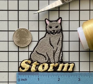 Chartreux Cat Patch Personalized Custom Iron-on Badge - Picture 1 of 1