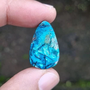 13.50 Cts Chrysocolla With Copper, Petrified Wood, Indonesia Rare Chrysocolla - Picture 1 of 5