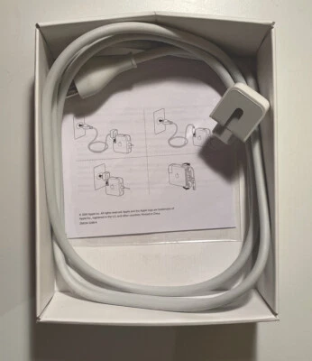 100% Genuine Apple MacBook MagSafe 45W 60W 85W Power Adapter 6Ft Extension Cord - Image 1 of 3