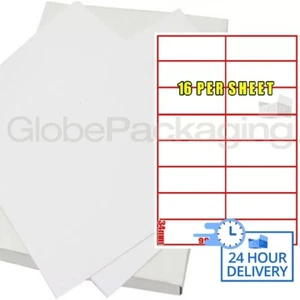 500 BLATT DRUCKERADRESSE LASERETIKETTEN - 16 PRO SEITE - Bild 1 von 5