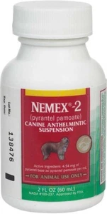 Nemex-2 Oral Liquid Dog Wormer 60 ml Pyrantel Pamoate  - Picture 1 of 1