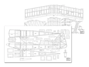 28% Ultimate Biplane 64" WS RC Model Airplane Printed Plans & Templates - Picture 1 of 1