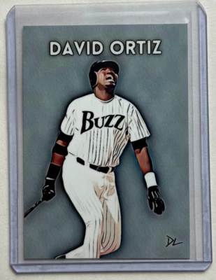 Tarjeta coleccionable David Ortiz edición limitada firmada por artista "Salt Lake Buzz" 2/10 Foto 1 de 2