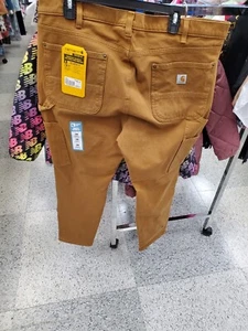 Nwt Carhartt Women’s Rugged FLEX® Relaxed Canvas Double Front Pant Size 18w 18R - Picture 1 of 2