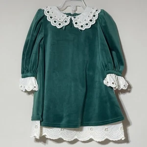 Wonder Nation Baby Girl Green Long Sleeve Dress Size 6-9 Months. NWT! - Picture 1 of 10