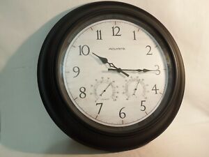 Acu-Rite 18" Quartz Wall Clock with Weather Station & Glass Lens Model # 4517