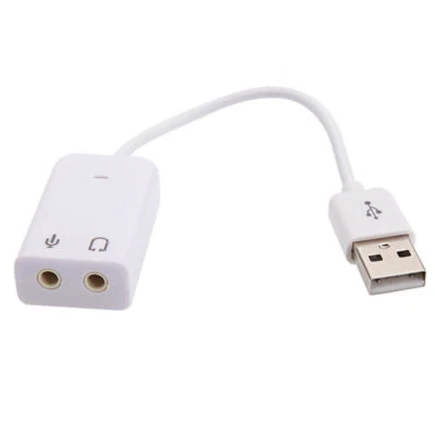 New White Sound Card USB 3D Channel Virtual 7.1 effect Audio Converters Adapter - Image 1 of 4