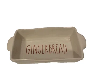 Rae Dunn Gingerbread Baking Loaf Pan Artisan Collection Christmas 9.5" - Picture 1 of 4