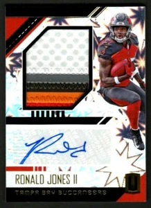 Parche de novato Ronald Jones II 2018 Unparalleled Impact 5 colores autógrafo automático/75 - Imagen 1 de 2