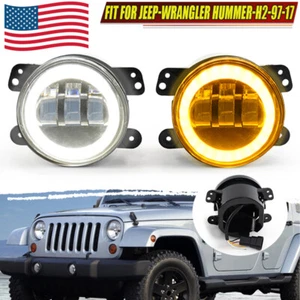 PAIR 4" Led Drivning Fog Lights for Jeep Wrangler JL JT JK Rubicon 2007-2024 US - Picture 1 of 15