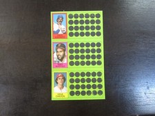 1981 Topps Scratch Off 3 Card Panel Dave Kingman Terry Whitfield Steve Carlton