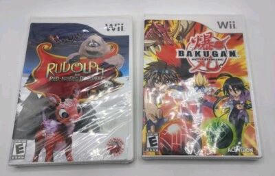 Rudolph the Red-Nosed Reindeer & Bakugan Both New Nintendo Wii - Image 1 of 4