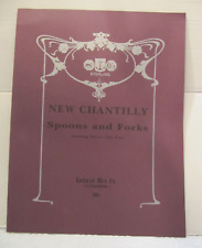Gorham Sterling REPRODUCED 1904 NEW CHANTILLY Pattern Catalog of Pieces 14 x 11"