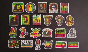 Bob Marley Vinyl Stickers One Love Reggae Rasta Rastafari Jamaica Music Good - Picture 1 of 24
