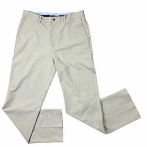 Callaway Chino Pants Khaki Tan Stretch Flat Front Straight Leg 34x34 - Picture 1 of 6
