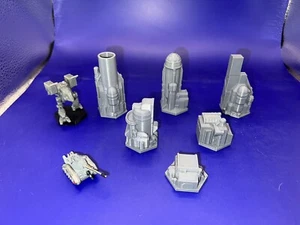 Hex-based Scatter Terrain Buildings x6 - Battletech compatible (6mm) - Picture 1 of 6