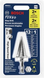 Bosch IMSDC2 3/16 In. 7/8 In. High-Speed Steel Turbo Impact Step Drill Bit - Picture 1 of 1