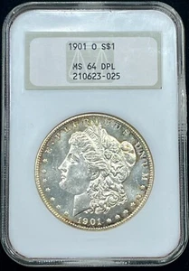 1901-O NGC MS64 DPL - Deep Mirror Prooflike - Tough Date Morgan Silver $1 -Video - Picture 1 of 4