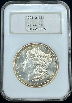 1901-O NGC MS64 DPL - Deep Mirror Prooflike - Tough Date Morgan Silver $1 -Video - Image 1 of 4