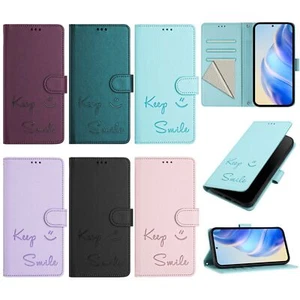 Keep Smile Handy Tasche Schutz Bleib Lächeln Hülle Magnet Cover Case Für Samsung - Picture 1 of 15