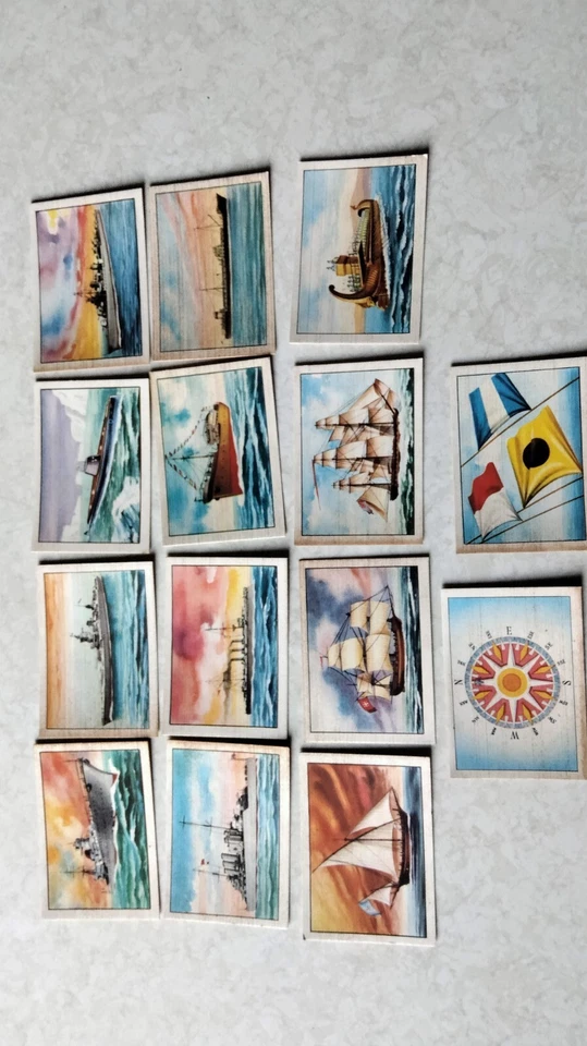 14  FIGURINE CARTONATE NAVI CIP DIVERSE VINTAGE - ANNI '60 -  - Immagine 1 di 2