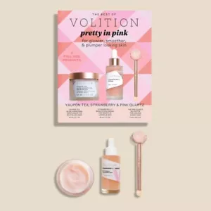 VOLITION BEAUTY Pretty in Pink Set-YAUPON TEA CREAM, STRAWBERRY SERUM EXP POST - Picture 1 of 9