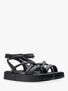 Brandneu in Box Clarks Damen Alda Cross schwarze Ledersandalen - Bild 1 von 7