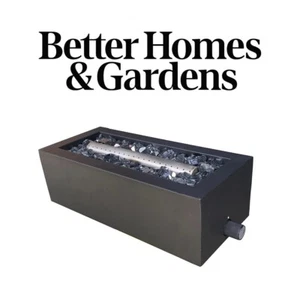 Better Homes & Gardens 14-inch Rectangle Black Tabletop Gas Burning Fire Pit - Picture 1 of 5