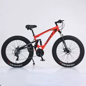 Fat Bike Mountainbike Fahrrad vollgefedertes Fahrrad großem Reifen 26zoll 21gang - Bild 1 von 22