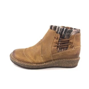 Aetrex Tessa Short Sweater Ankle Boots EUR 38 Womens Size 7.5-8 Brown Leather - Picture 1 of 13