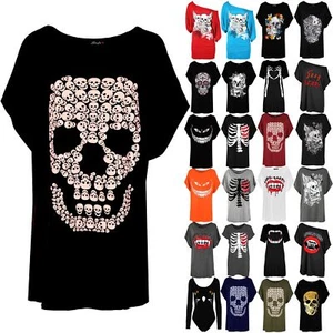Womens Oversize Lagenlook Loose Baggy Top Ladies Batwing Sleeve TShirt Plus Size - Picture 1 of 67