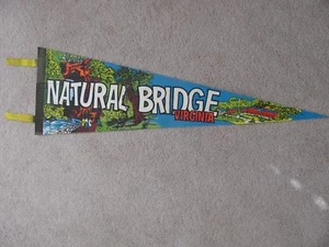 Vintage NATURAL BRIDGE VA 26" Pennant Multi Color - Picture 1 of 6