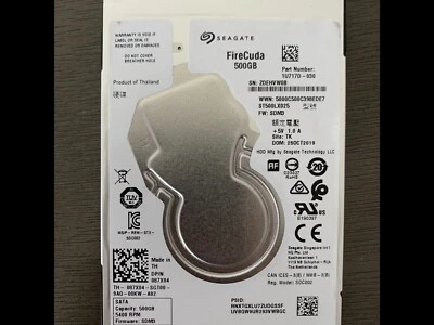  Seagate FireCuda 500GB ST500LX025 128MB SATA 2.5" SSHD Dell 87X04 Solid state - Image 1 of 3