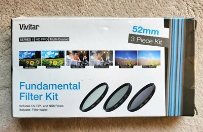 Vivitar 52mm Series 1 Filters 3-Piece Fundamental Filter Kit NEW-SEALED - Image 1 of 4