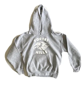 Gildan Long Sleeve Gray Forest Hills Hoodie Sweatshirt Youth Size Small - Picture 1 of 3