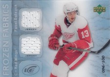 2007-08 Upper Deck Ice Frozen Fabrics Dual Jersey #FF-PD - PAVEL DATSYUK /100