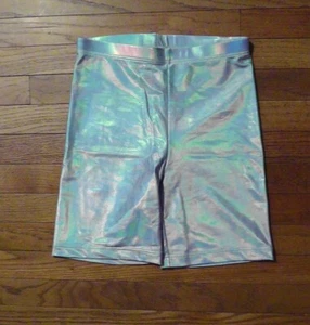 American Apparel Women's Metallic Iridescent Shiny Spandex Biker Shorts XS - Picture 1 of 3