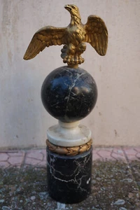 Aquila bronzo e piedistallo marmo ornamentale porta orologio da taschino - Picture 1 of 10