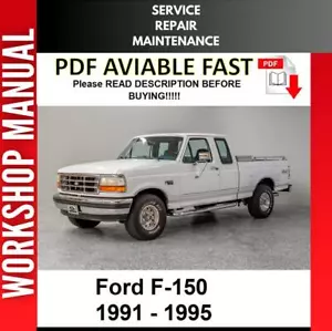 FORD F-150 F150 1991 1992 1993 1994 1995 SERVICE REPAIR WORKSHOP MANUAL - Picture 1 of 1