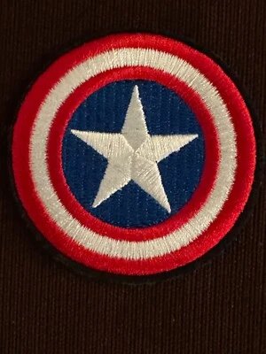Captain America Shield MARVEL embroidered  Iron on sew on patch NEW  - Image 1 of 2