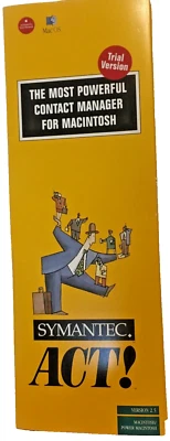 Symantec Act! Version 2.5 for Macintosh (Classic) Trial Version 3.5 inch floppy - Image 1 of 3