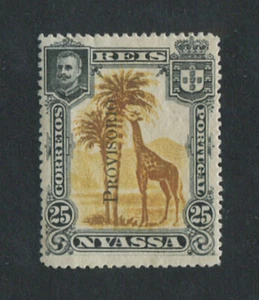 Nyassa Company (Portugal) 1903 PROVISIONIO 25r JIRAFA #49 MH, CERTIFICADO MUY BUEN ESTADO - Imagen 1 de 3