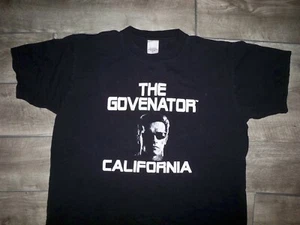 Vtg The Governator T Arnold Schwarzenegger Terminator Hip Hop Tshirt Size Large - Picture 1 of 8